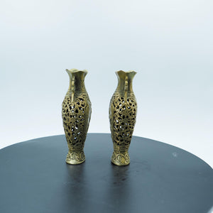 Pairs of Little Lady Miniature Vase Ornament, Exquisitely Crafted Hollow Mini Flower Vase