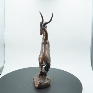 Purple Copper Antelope Figurine, Leadership Decor, Pure Copper Sculpture