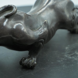 Pure Brass Pixiu, Auspicious Wealth-Attracting Mythical Beast, Decorative Craft Ornament