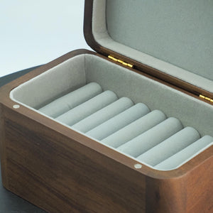 Black Walnut Bracelet Box, Elegant Storage for Bangles, Jewelry Organizer