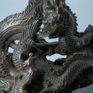 Pure Copper Dragon and Phoenix Figurines: Auspicious Wedding Decor