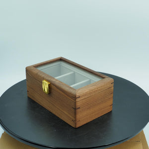 Black Walnut 3-Slot Watch Storage Box, Silk Cushion Pillows, Luxury Dustproof Watch Case