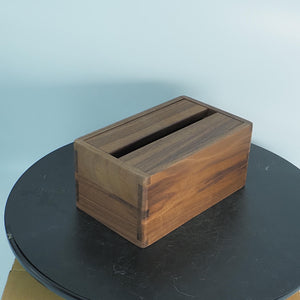 Handmade Solid Walnut Tissue Box Cover, Minimalist Wood Decor
