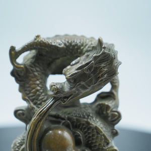Copper Dragon Seal Stamp: Antique Style Desk Ornament