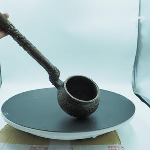 Antique Pure Copper Dragon-Head Ladle, Ornate Measuring Spoon with Traditional Chinese Motifs