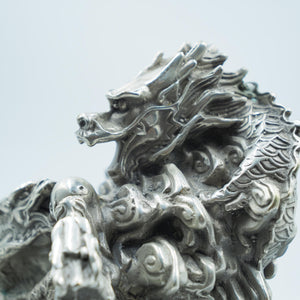 Pure Copper Nine-Dragon Seal Ornament: Imperial Desk Decor