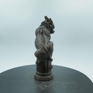 Pure Brass Kylin Statue, Water Absorbing Mythical Beast, Pillar Style Water Avoidance Guardian