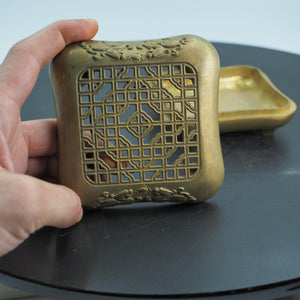 Antique Copper Double Dragon Box: Chinese Art Storage
