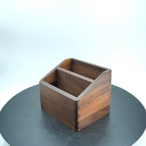 Handmade US Black Walnut Remote Holder, Wooden Office Organizer