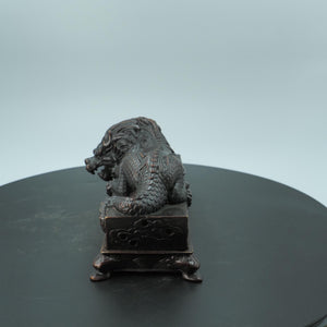 Copper Water-Avoiding Auspicious Beast, Water-Absorbing Dragon King Statue, Kylin Craft Ornament