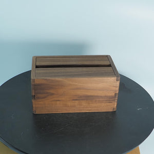 Handmade Solid Walnut Tissue Box Cover, Minimalist Wood Decor
