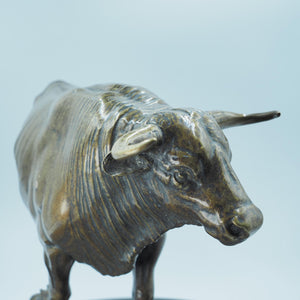 Handcraft Copper Bull Head Figurine - Calm Expression