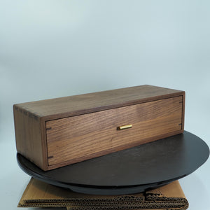 Handmade Black Walnut Drawer Box, Minimalist Desk Organizer