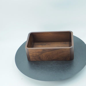 Handcrafted Black Walnut Wooden Box: Minimalist Desk Organizer
