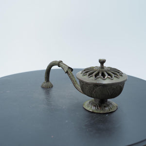Hammered Copper Lotus Incense Burner: Antique Style Seedpod Design