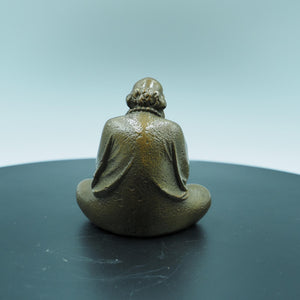 Zen Dharma Master Solid Brass, Sand Monk Ornament, Antique Brass Collection