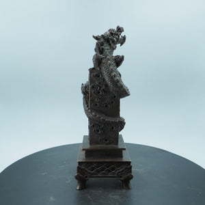 Copper Flying Dragon Incense Burner: Auspicious Feng Shui Decor