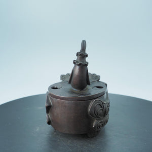 Hand Carved Copper Phoenix Box: Elegant Jewelry Storage
