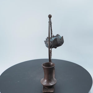 Hanging Lotus Copper Incense Burner with Dragon Bracket