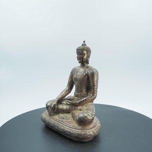 Gilded Brass Shakyamuni Buddha Statue, Traditional Tibetan Craftsmanship