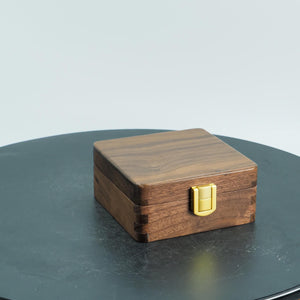 Mini Black Walnut Jewelry Box, Exquisite Travel-Friendly Design, Portable Jewelry Organizer