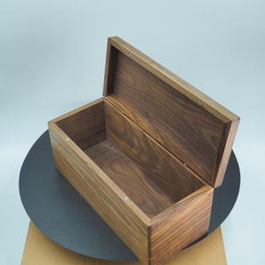 Handmade Black Walnut Keepsake Box: Minimalist Wood Storage
