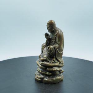 Solid Copper Daruma Buddha Statue: Zen Home Decor Collectible