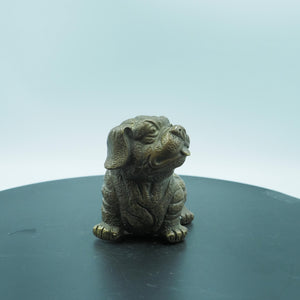 Small Copper Bulldog Figurine, Big Nose Design, Adorable Decorative Sculpture