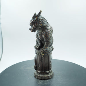 Pure Brass Kylin Statue, Water Absorbing Mythical Beast, Pillar Style Water Avoidance Guardian