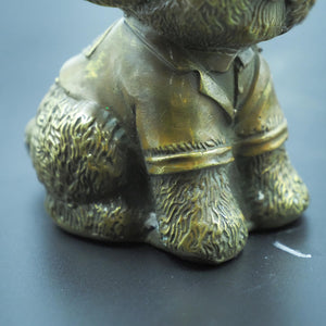 Miniature Brass Poodle Figurine, Adorable Collectible Pet Ornament, Exquisite Small Animal Decoration
