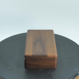 Multi-Compartment Black Walnut Jewelry Box, Elegant Storage for Earrings, Rings & Bracelets
