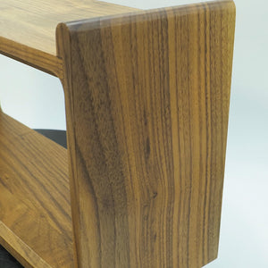 Minimalist Walnut Wood Display Shelf, Handmade Solid Black Walnut Rack, Modern Desktop Storage Organizer