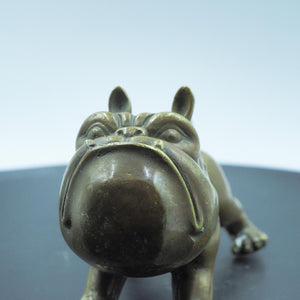 Pure Copper French Bulldog Statue, Handcrafted Decorative Art Piece