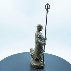 Reine Kupfer Ksitigarbha Bodhisattva Statue: Jiuhuashan Dizang Wang Figur