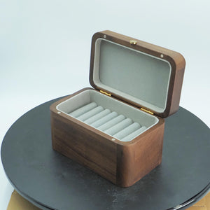 Black Walnut Bracelet Box, Elegant Storage for Bangles, Jewelry Organizer