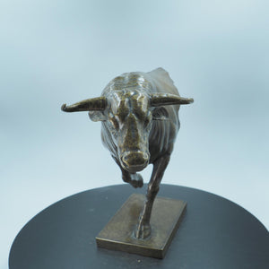 Handcraft Copper Bull Head Figurine - Calm Expression