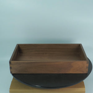 Handcrafted Walnut Wooden Tray, US Black Walnut Organizer Box, Minimalist Desk Storage