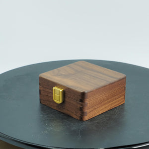 Mini Black Walnut Jewelry Box, Exquisite Travel-Friendly Design, Portable Jewelry Organizer