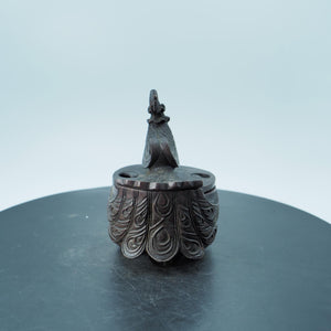 Hand Carved Copper Phoenix Box: Elegant Jewelry Storage