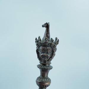 Antique-Style Copper Vajra of Mahakala: Tibetan Buddhist Ritual Object