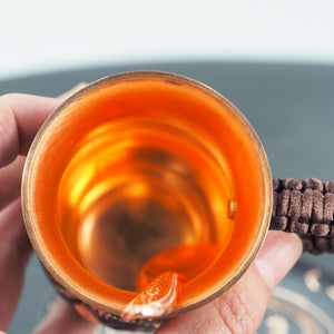 Handmade Engraved Copper Mug with Plate – Boho Vintage Coffee Cup, Unique Artisan Gift