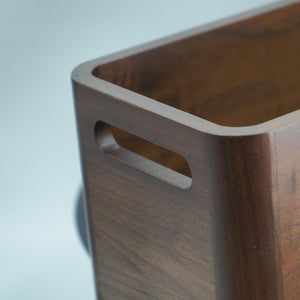 Handmade Black Walnut Wood Storage Box, Minimalist Organizer Bin