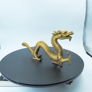 Brass Flying Dragon Ornament: Azure Zodiac Figurine