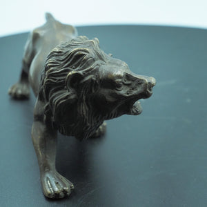 Solid Copper Male Lion Ornament, Exquisite Craftsmanship Living Room Decoration