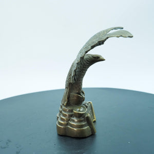 Solid Copper Large Eagle Figurine, Majestic Soaring Pose, Grand Ambitions Eagle Ornament