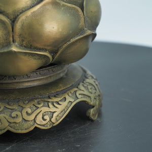 Pure Copper Lotus-Base Incense Burner, Lotus-Shaped Multi-Purpose Storage Container