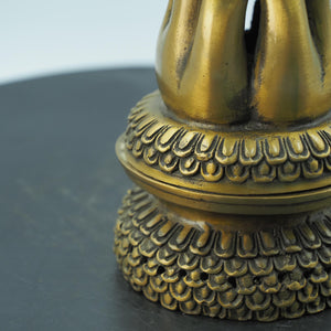 Pure Copper Daruma Incense Burner, Buddha  Hand Feng Shui Decoration