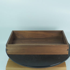 Handcrafted Walnut Wooden Tray, US Black Walnut Organizer Box, Minimalist Desk Storage