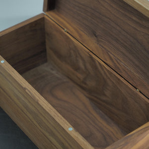 Handmade Black Walnut Keepsake Box: Minimalist Wood Storage
