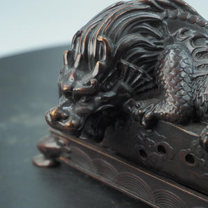 Copper Water-Avoiding Auspicious Beast, Water-Absorbing Dragon King Statue, Kylin Craft Ornament